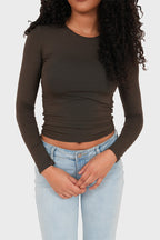 "Muse" top brown
