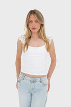 "Lace" top white