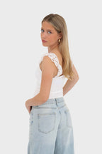 "Lace" top white