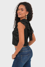 "Soho" top black