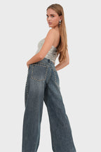 "Studded" jeans blue