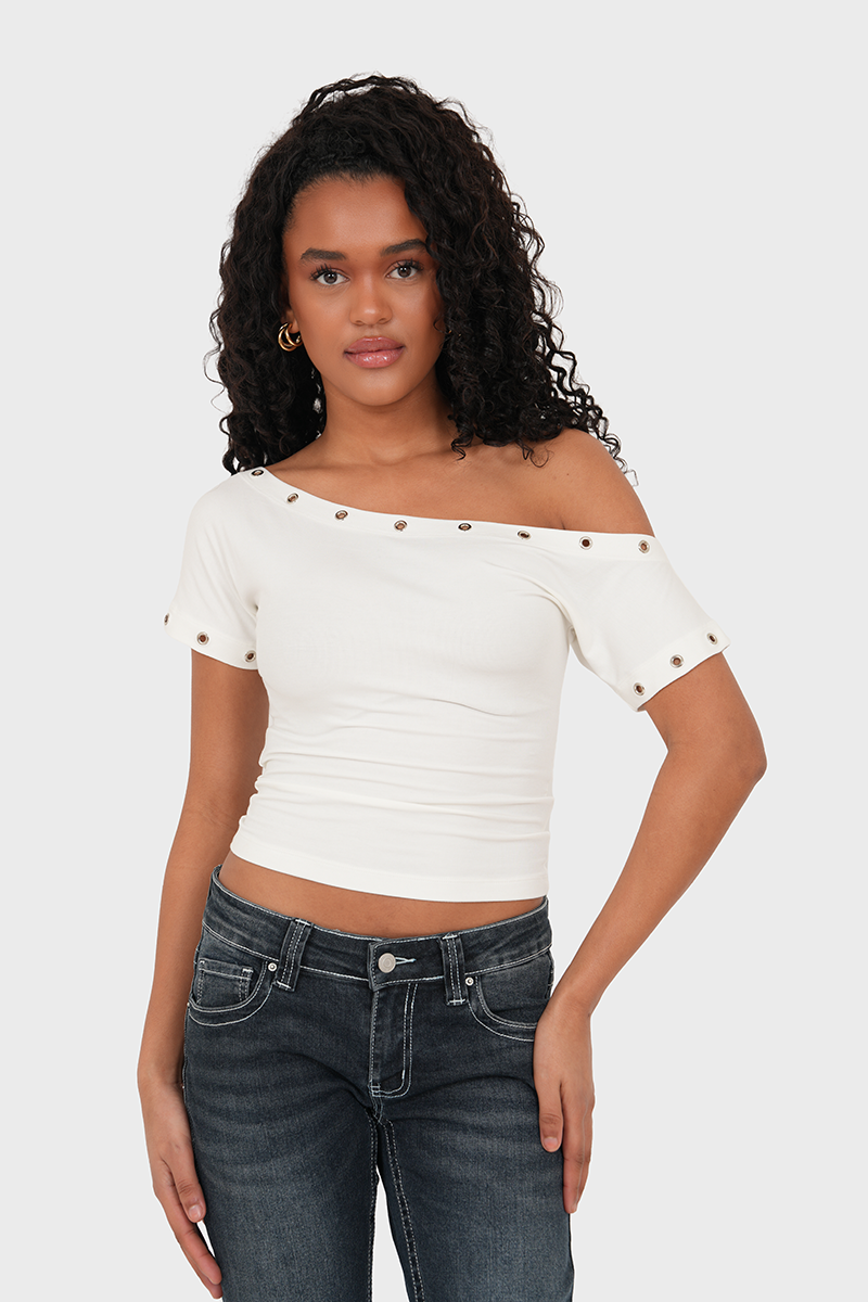 "Zaya" top white