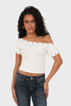 "Zaya" top white