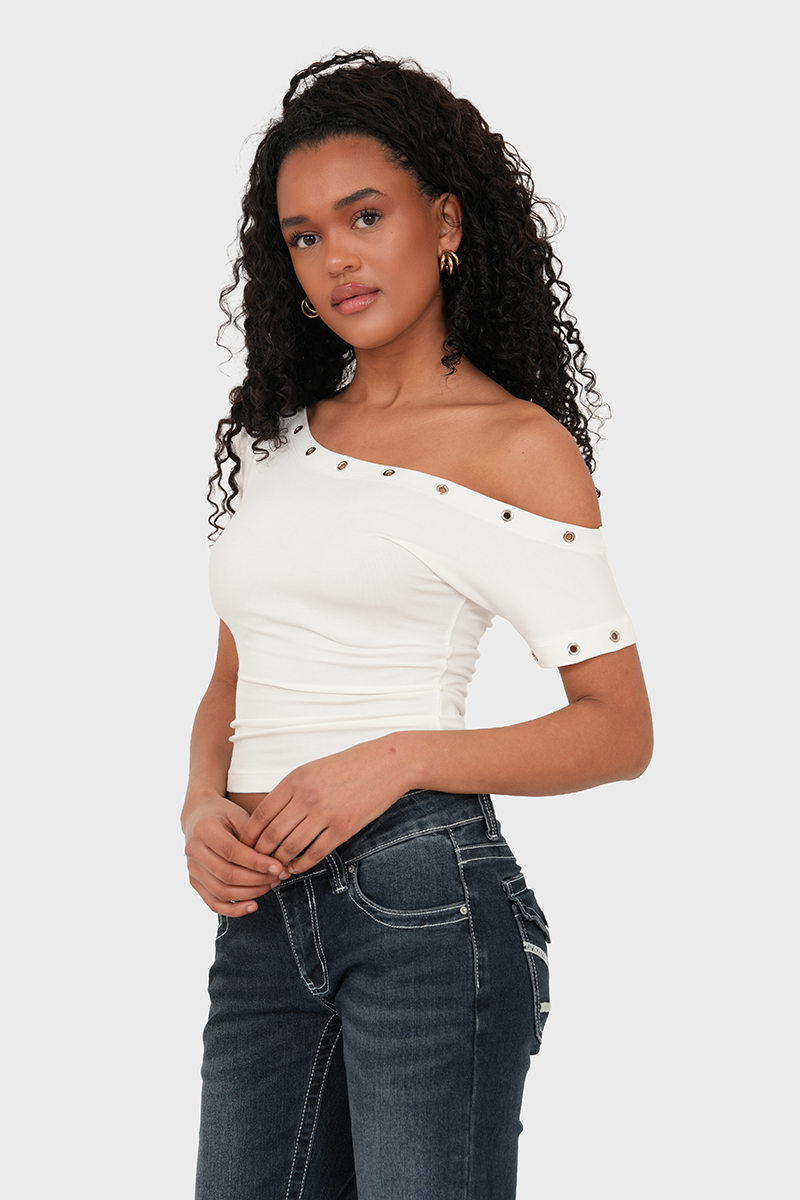 "Zaya" top white