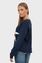 "Starlit" sweater navy