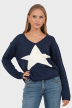 "Starlit" sweater navy
