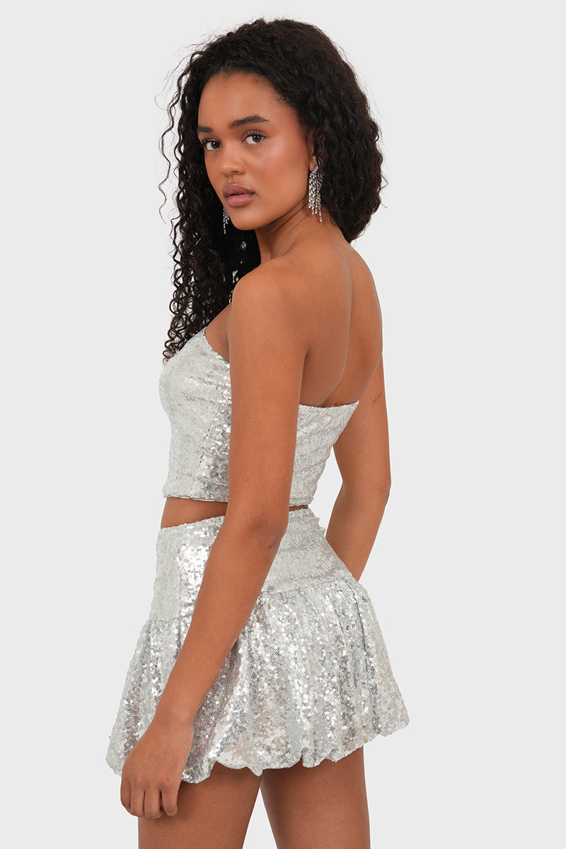 "Bright" skirt silver