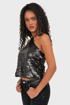"Moon" top black